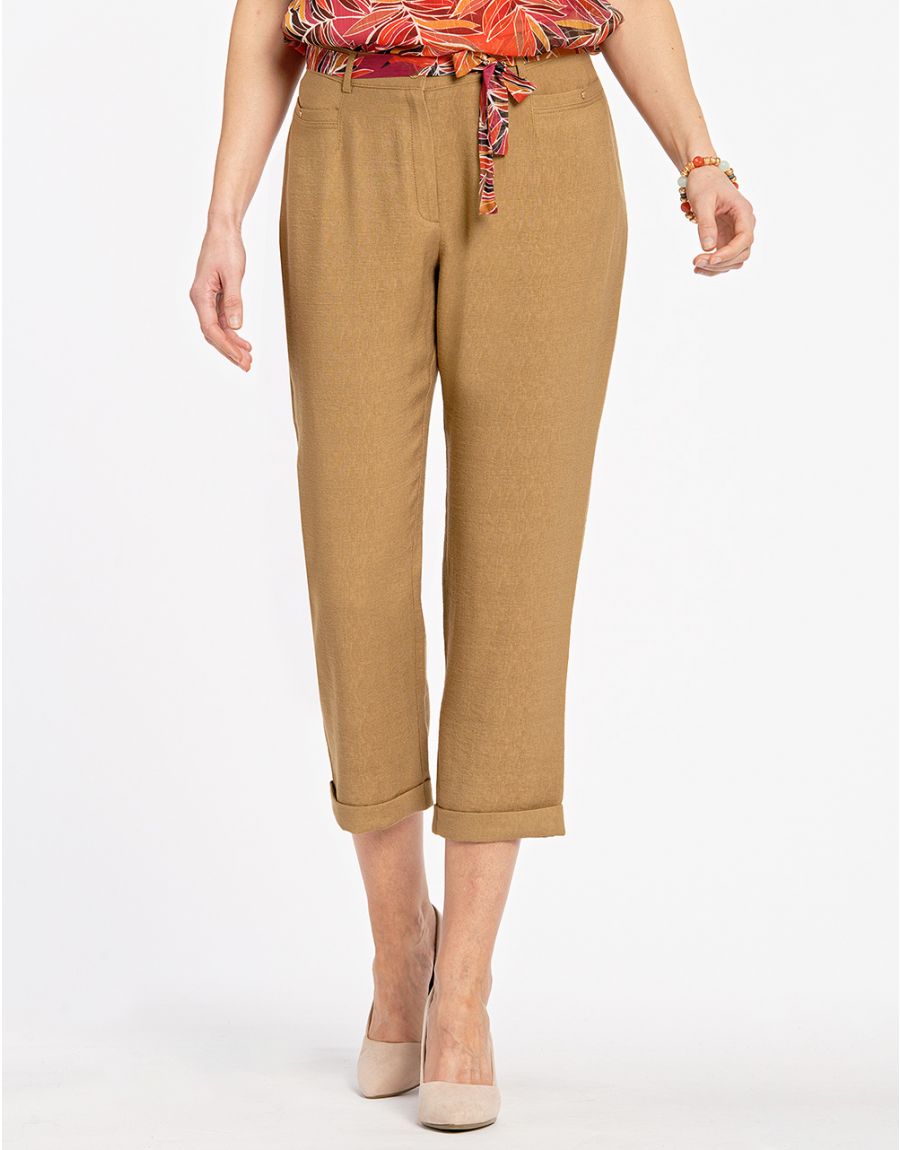 Pantacourt chic marron