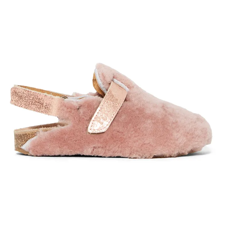 Pèpè Sabots Façon Fourrure | Rose pâle