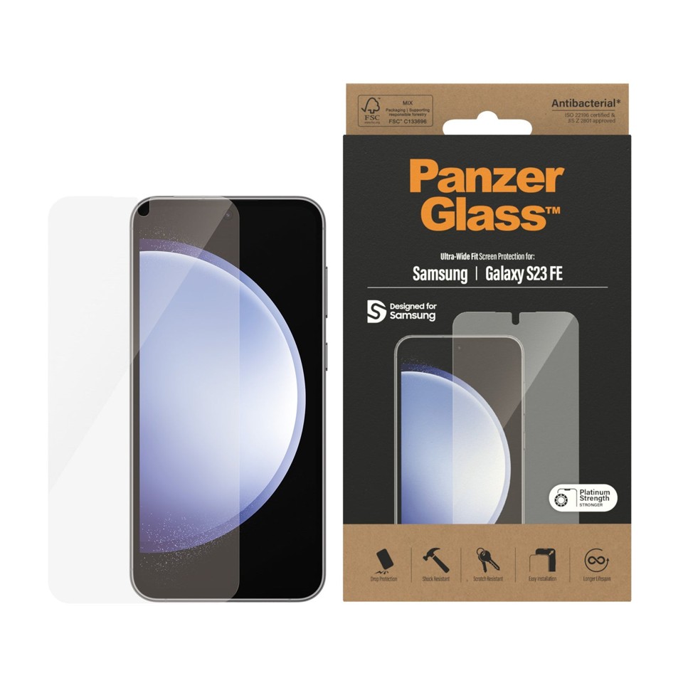 PanzerGlass - Skærmbeskyttelse - Samsung Galaxy S23 FE - Ultra-Wide Fit