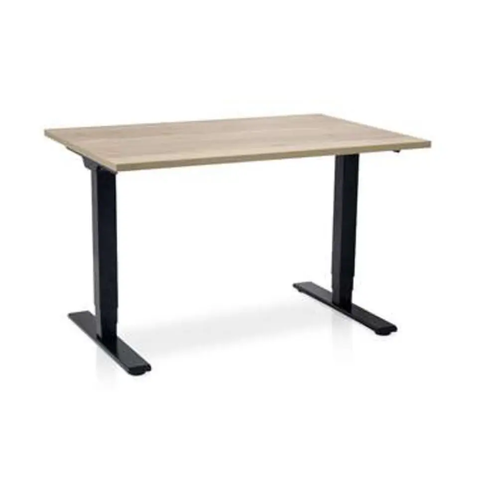 MRC COMFORT elektrisch zit sta bureau - 120x80 - robuust eiken