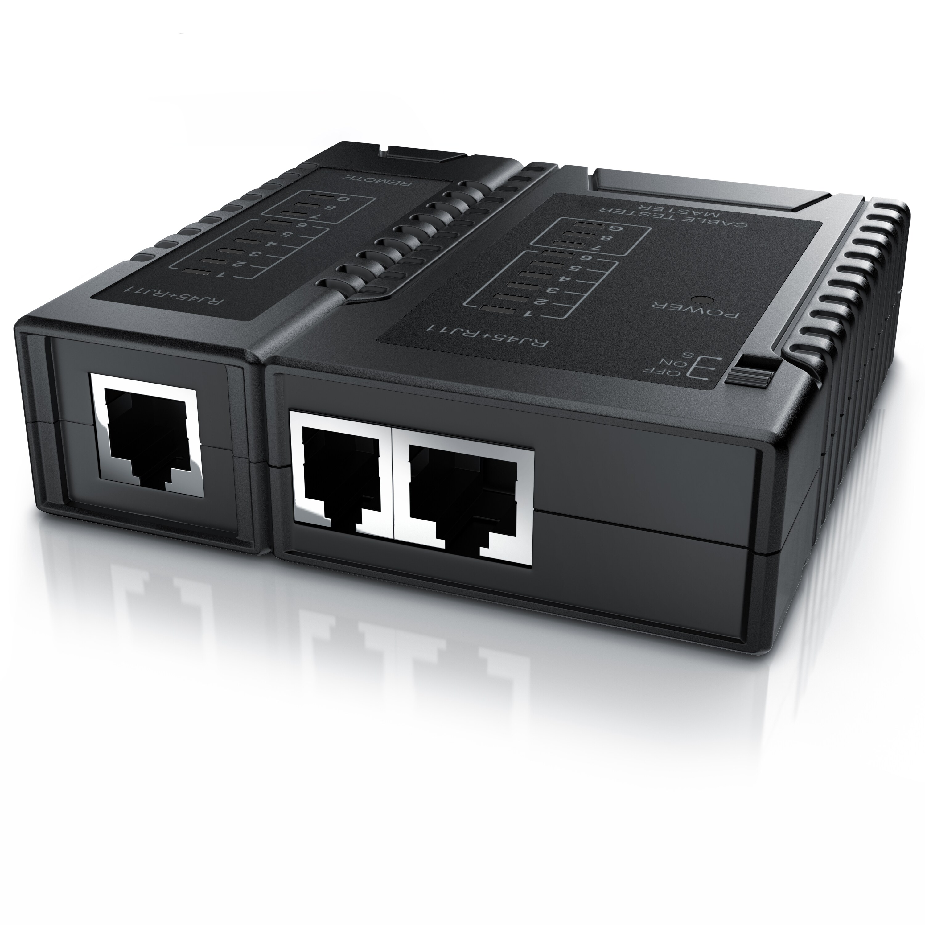 CSL Netzwerk Kabeltester für RJ45 & RJ11 Kabel Testen von Leitungen in Böden, Wänden & Decken