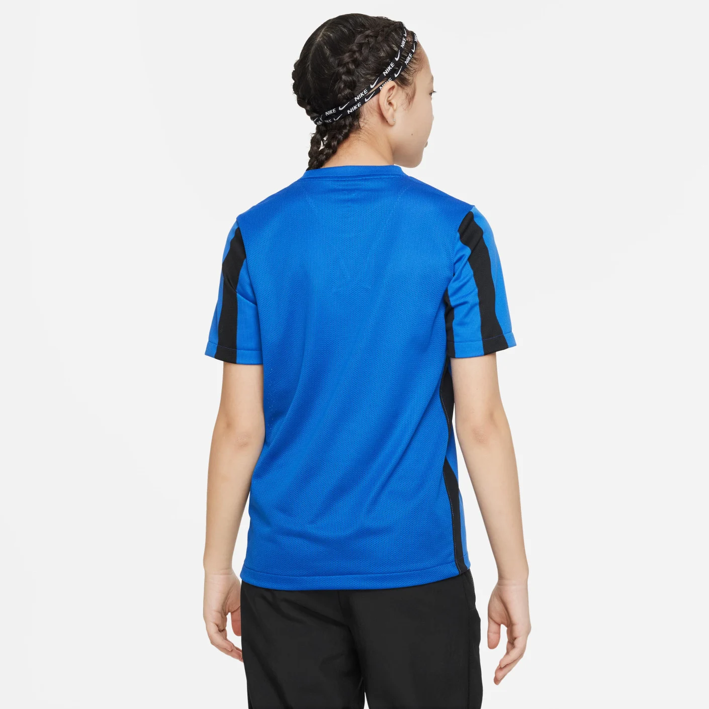 Nike Striped Division IV Voetbalshirt Kids Blauw Zwart