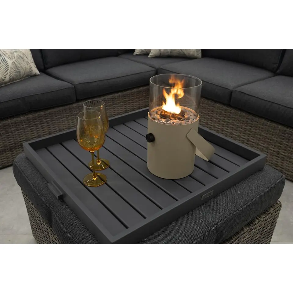 Atlanta wicker loungeset 5-delig – Organic grey - Garden impressions