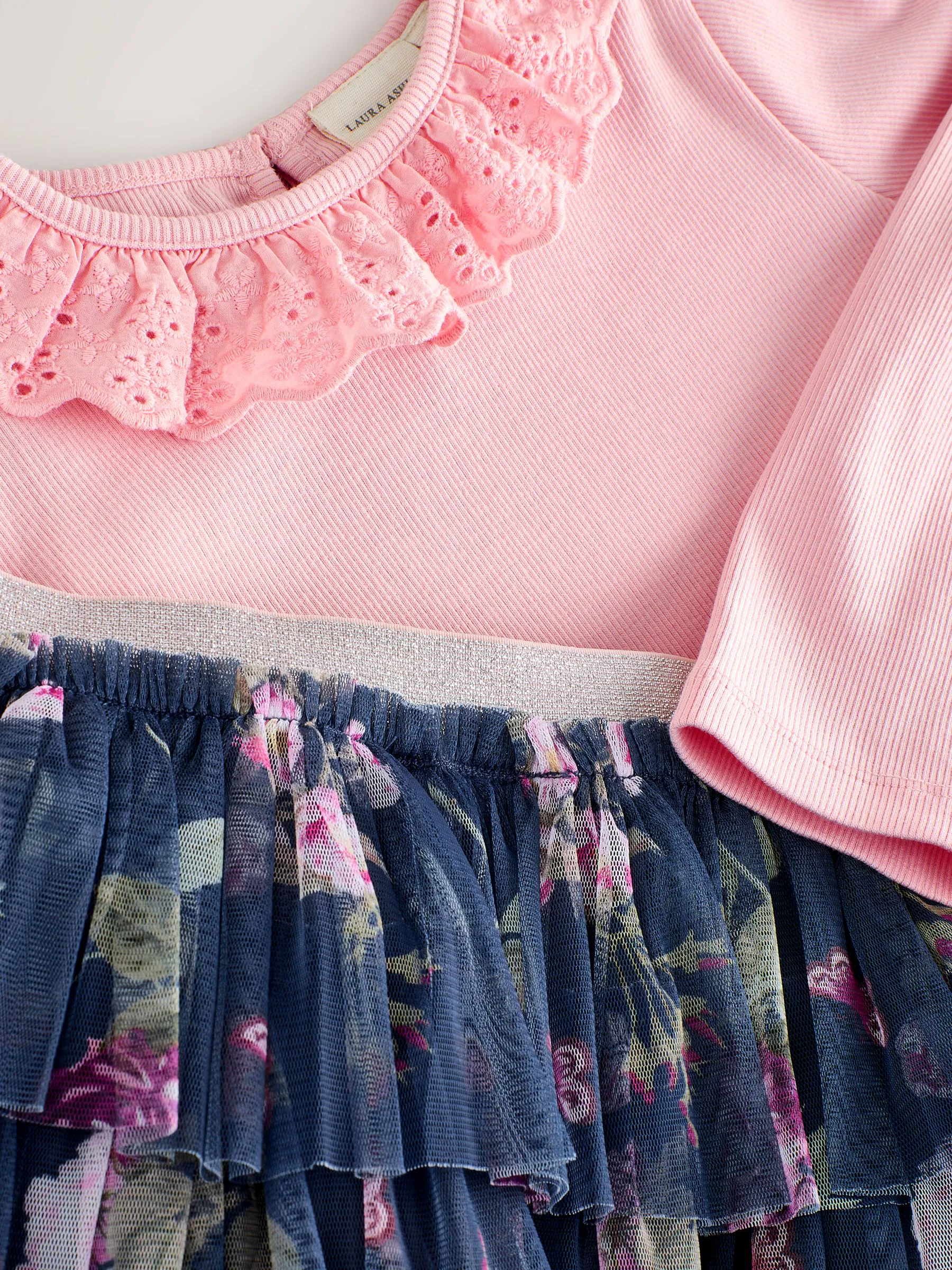 Laura Ashley Long Sleeve Ribbed Top and Skirt Set