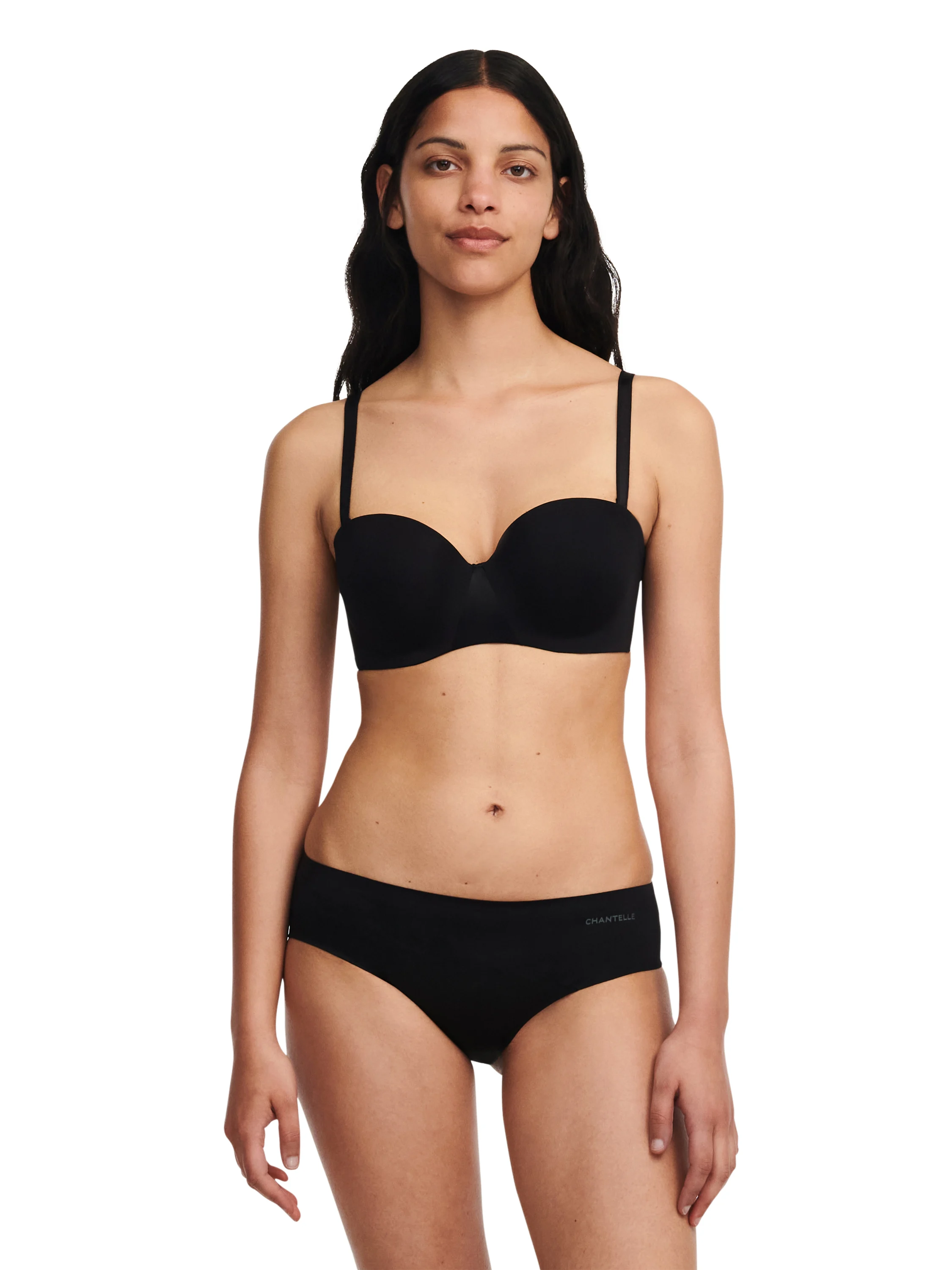 ESSENTIALL - Soutien-gorge bandeau coques bretelles amovibles | Noir