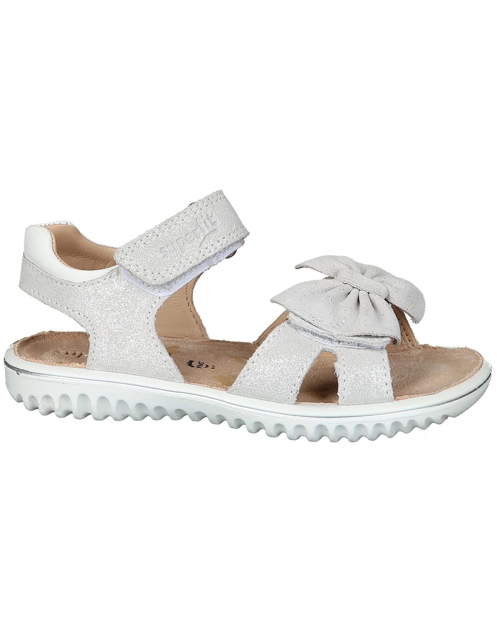 Leder-Klettsandale SPARKLE LOOP in offwhite