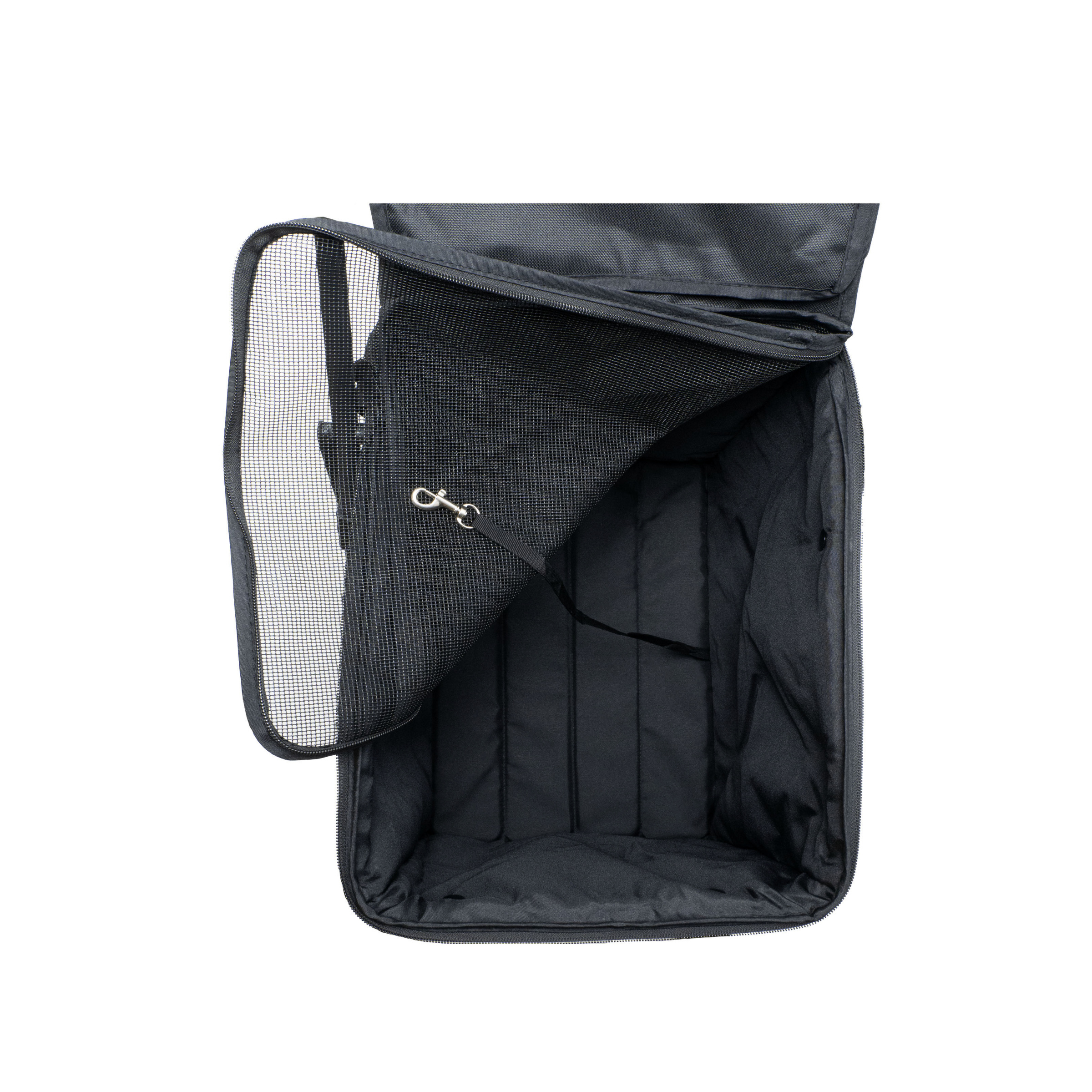 (93x70x42cm) Hunde Transport Wagen Klappbarer Haustier Buggy mit Hundekot Beutel Spender   Müllsack Rollen - Schwarz