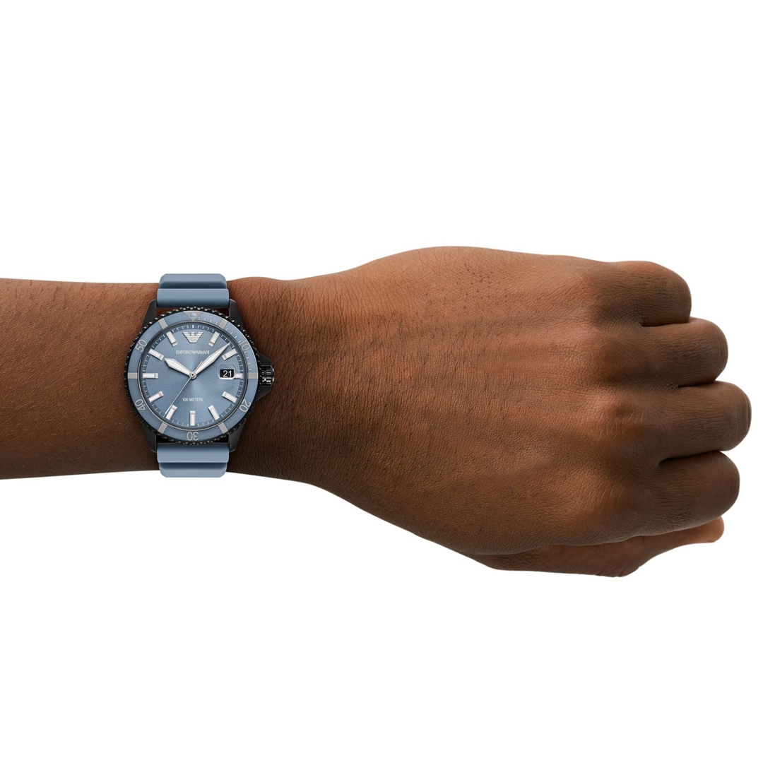 Emporio Armani Diver World Explorer Date Blau