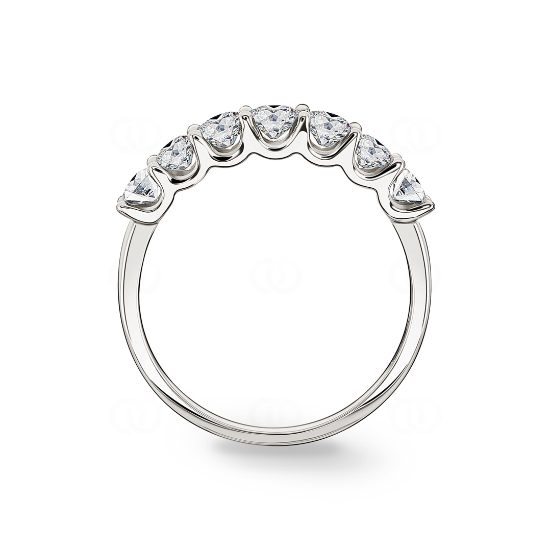 1.02 Karat Diamanten Mémoire Ring 750/18 K Weissgold