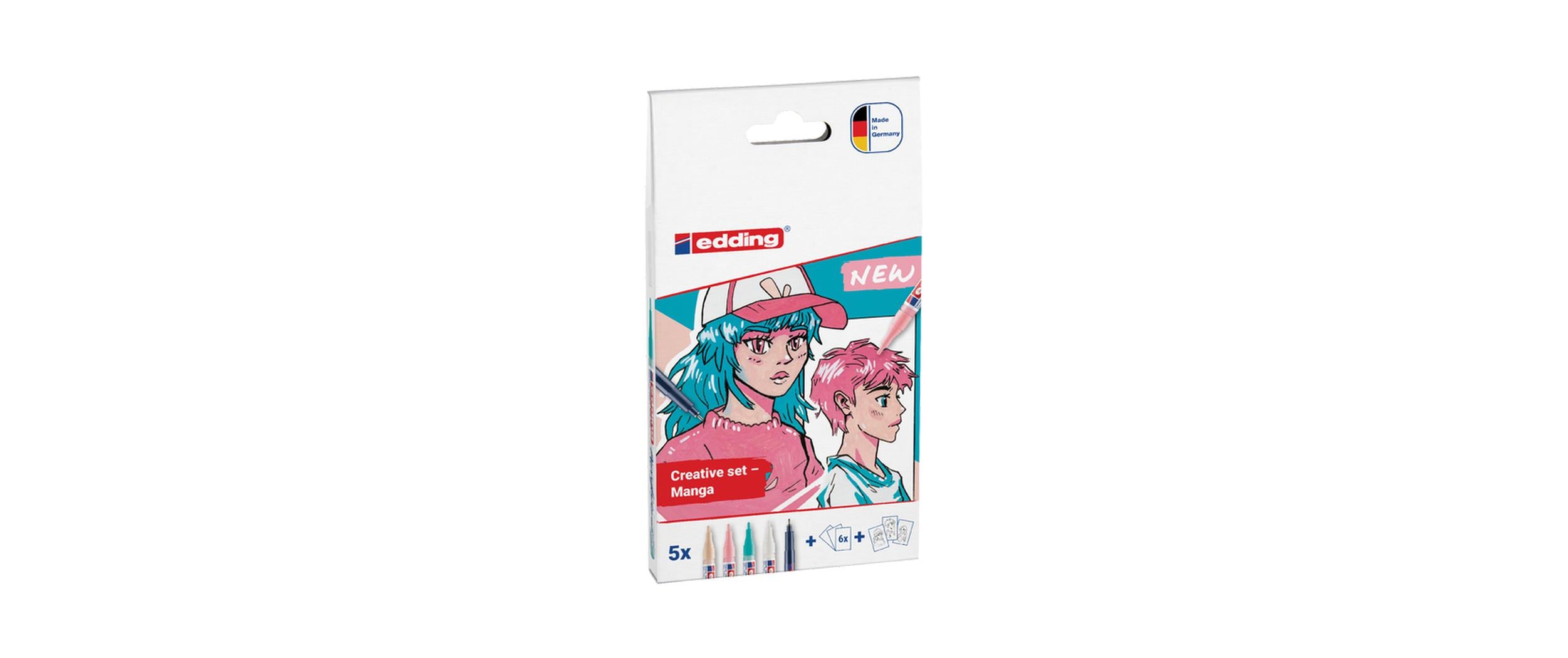 Acrylmarker Komplettes Manga Stifte Set MehrfarbigAnfänger und Künstler Inkl. Zubehör und Anleitung