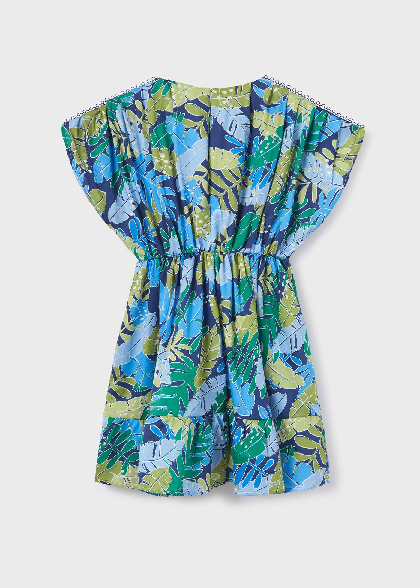 Vestido de algodão estampado para meninas