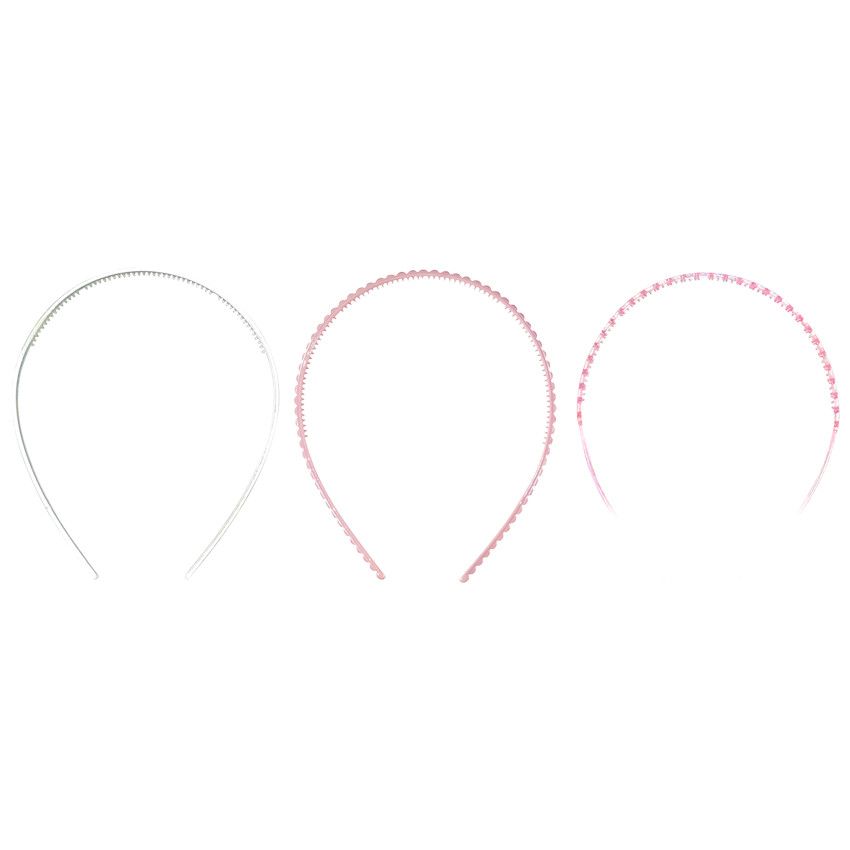 Lot de 3 serre-têtes fantaisie pour fille - Rose