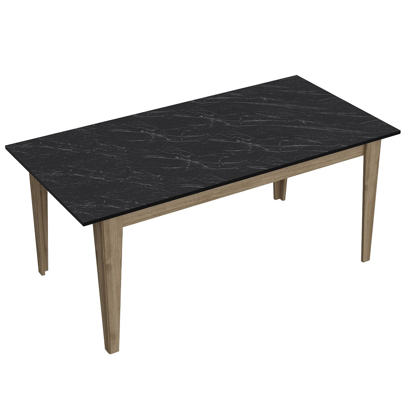 Homitis Table de repas Lorenz noyer foncé  - 180x90x76.8 cm