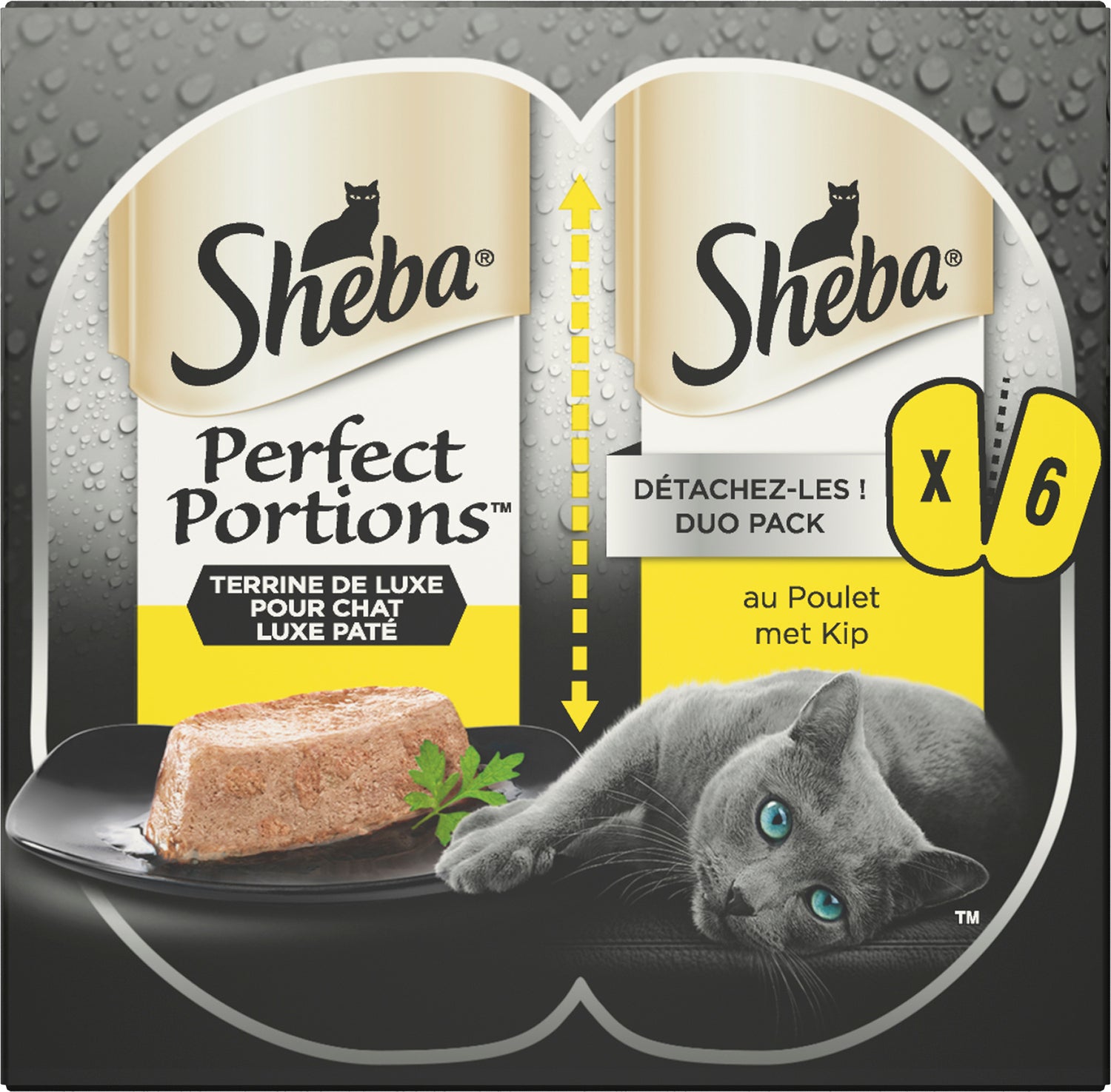 Sheba kattenvoer Perfect Portions kip 37,5 g 6 stuks