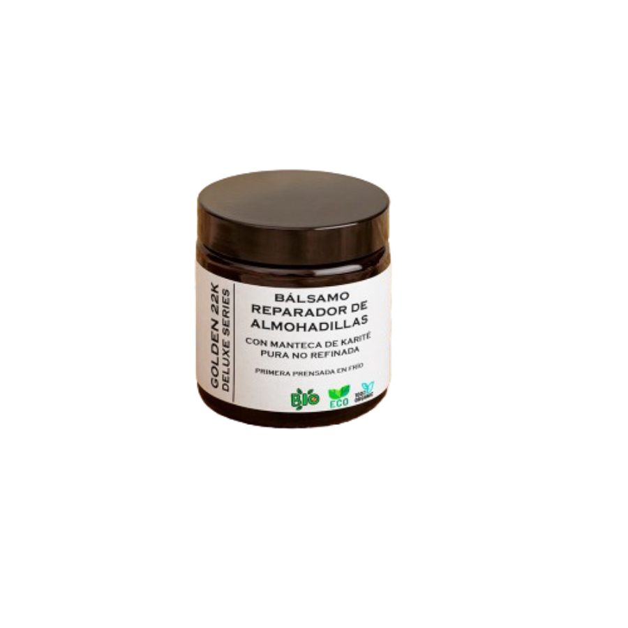 Bálsamo reparador/protetor Golden 22K para cães e gatos com manteiga de karité pura e não refinada. Adequado para focinhos e cotovelos.