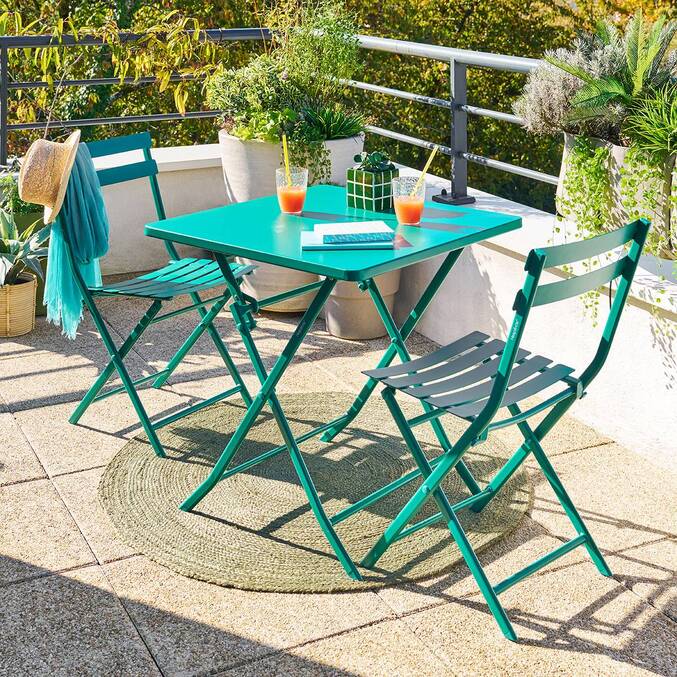 Table de balcon pliante GREENSBORO Vert Opale