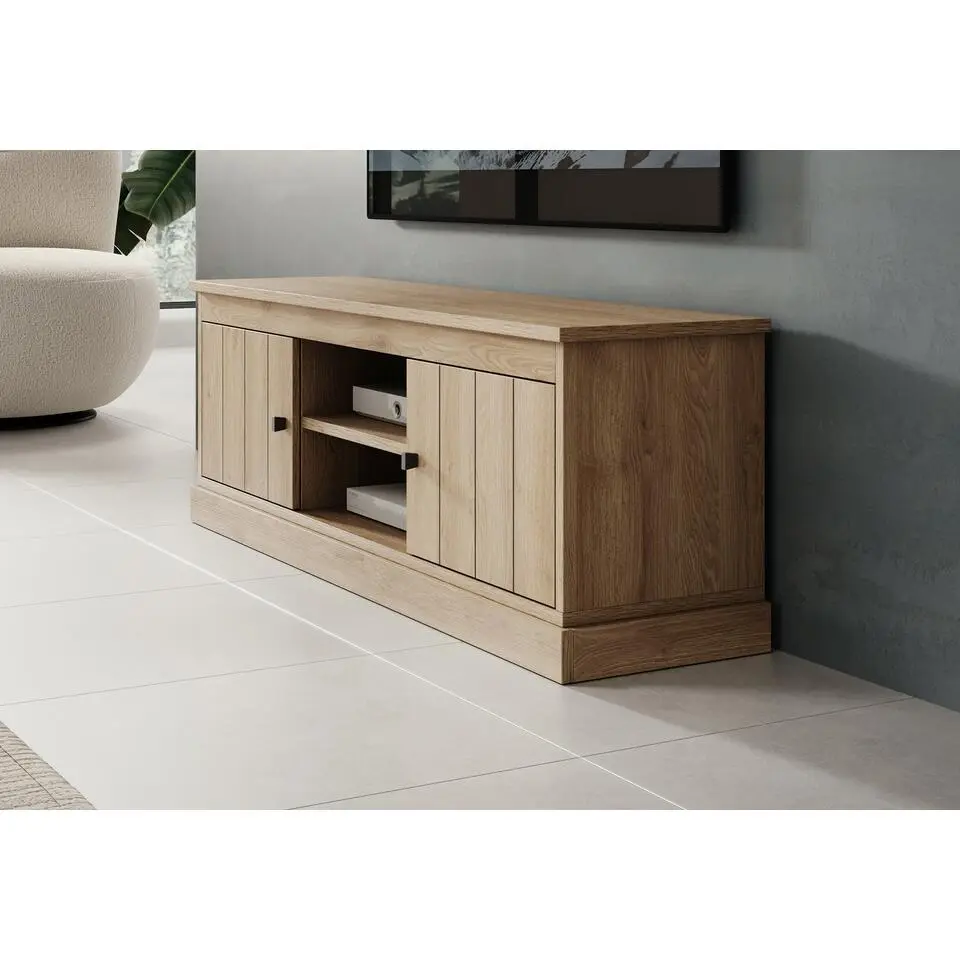 Meubella - TV-Meubel Vince - Eiken - 155 cm