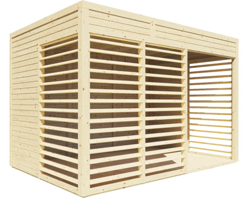 Bertilo Unico 2 paviljoen inclusief vloer, 337 x 234 cm, naturel