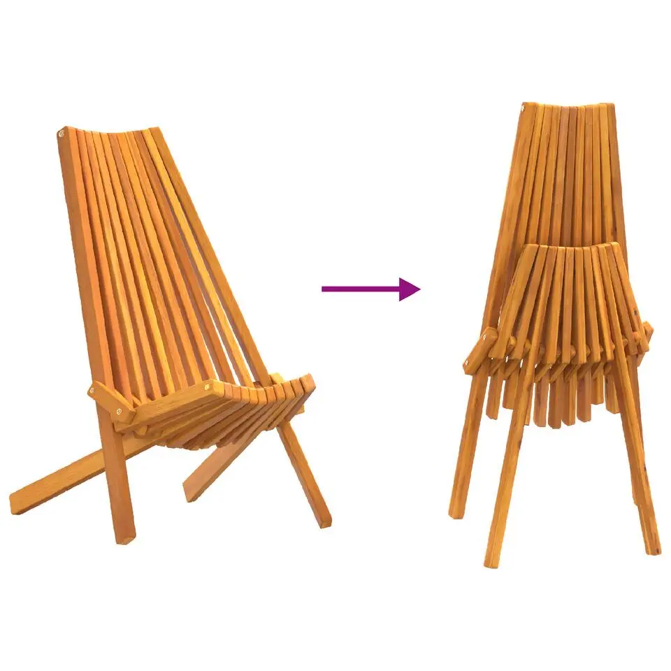 vidaXL - Opvouwbare tuinstoelen - Bruin - Hout - 56x69x84 cm - 2 stuks
