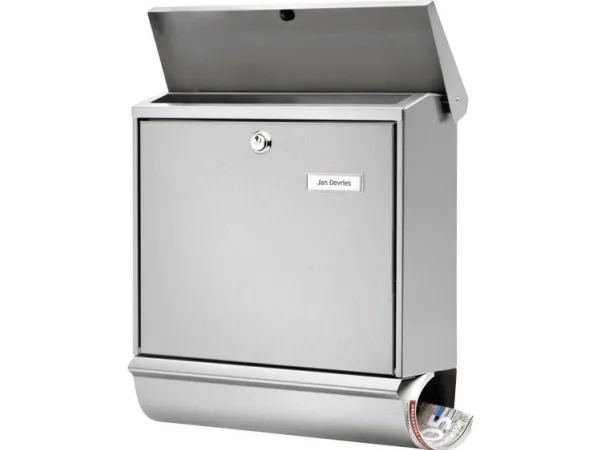 Burg Wächter 32680 COMFORT-Set 39130 NI Postkasse Rustfrit stål Sølv Nøglelås