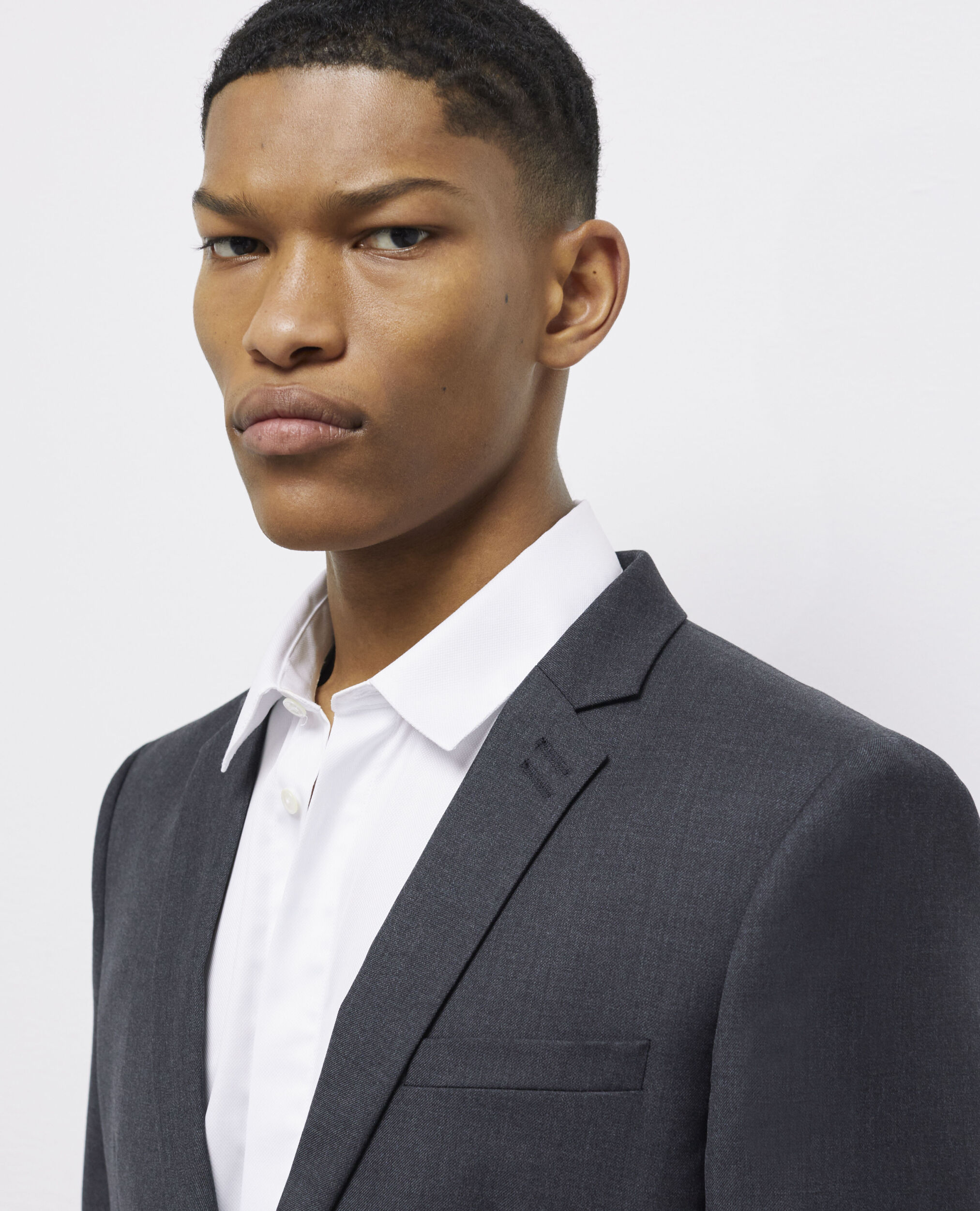 Veste de costume en laine grise
