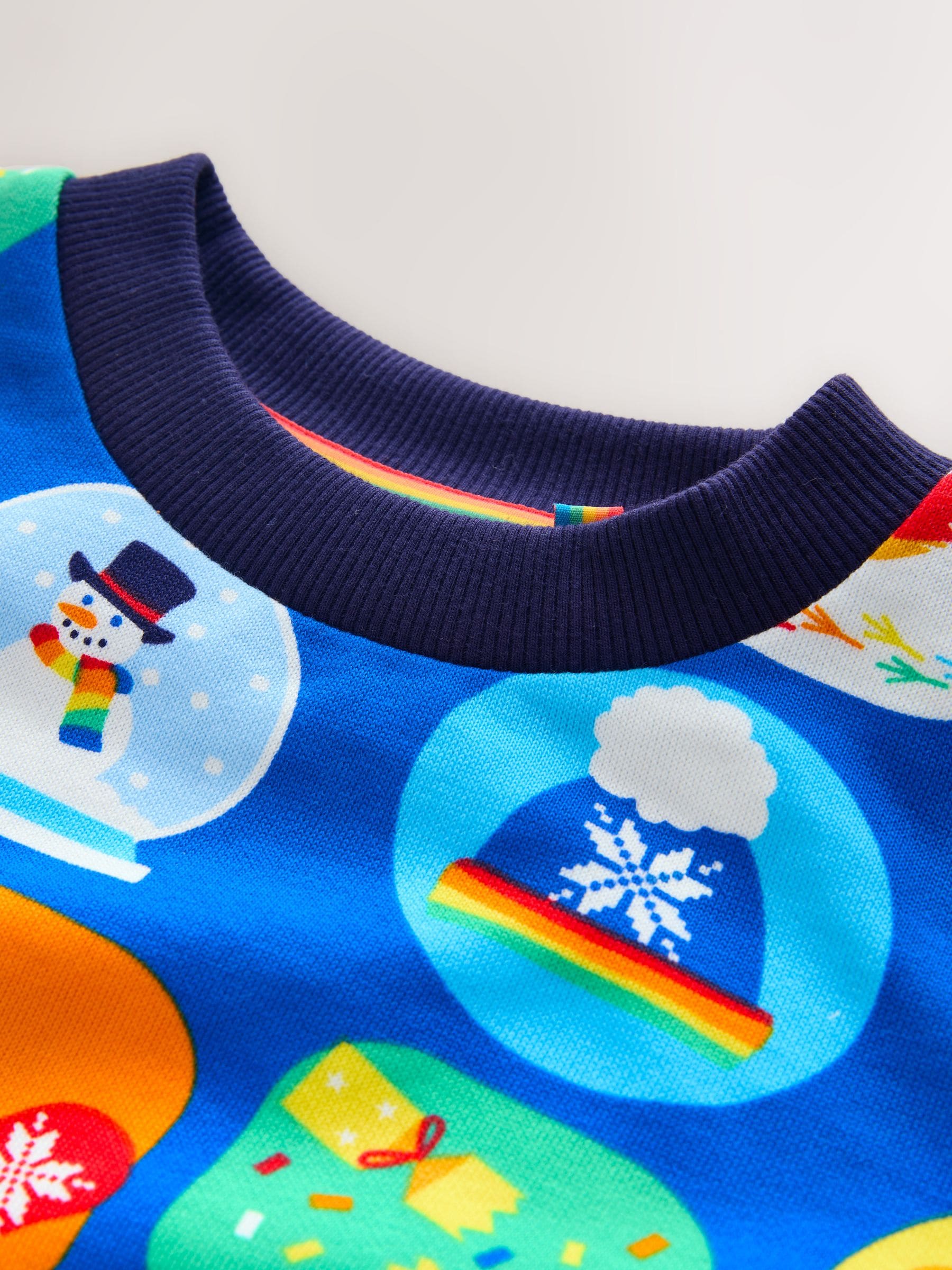 Little Bird by Jools Oliver Jersey Kerstmis Sweatshirt met sneeuwbolprint