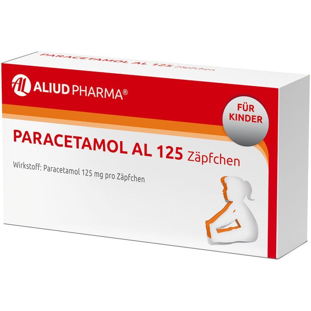 Paracetamol AL 125 Zäpfchen bei akuten Schmerzen und Fieber