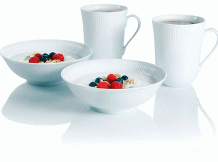 Royal Copenhagen White Fluted Cup 36cl 2PK Hvid