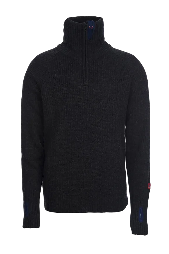 Ulvang Unisex Rav Sweater With Zip Charcoal Melange