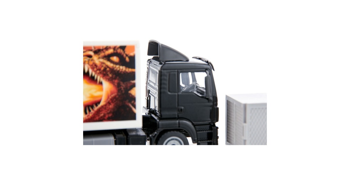 SIKUSuper - MAN LKW vrachtwagen met gesloten opbouw en laadklep Modelvoertuig  (Schaal 1:50)