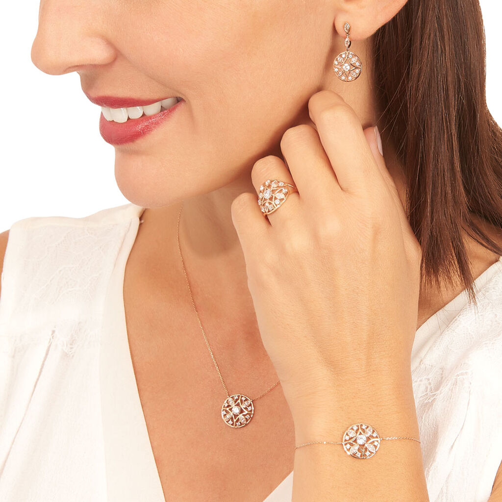 Collier Weena Or Rose Oxyde De Zirconium