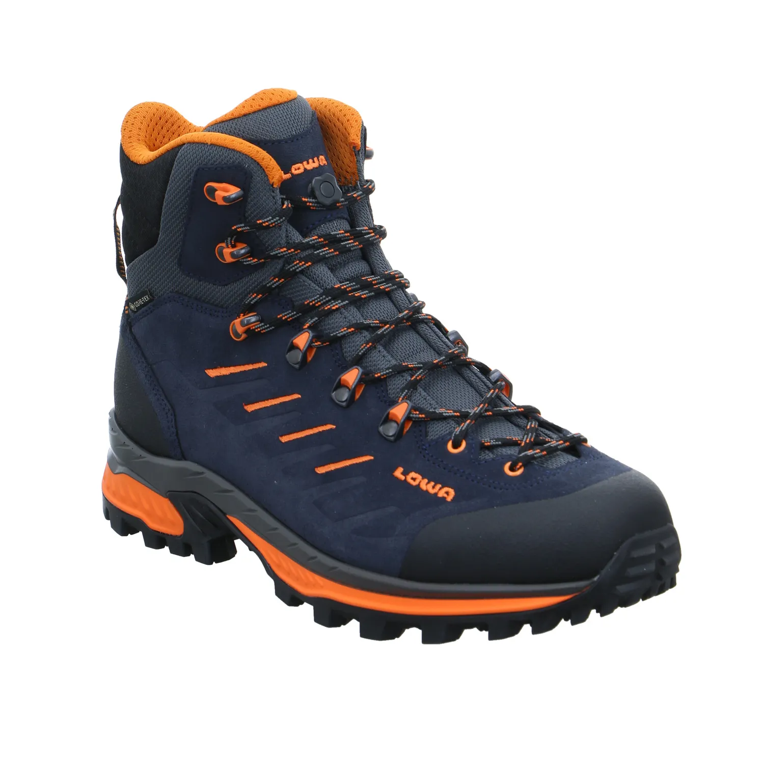 LOWA Trekkingschuhe Blau Leder
