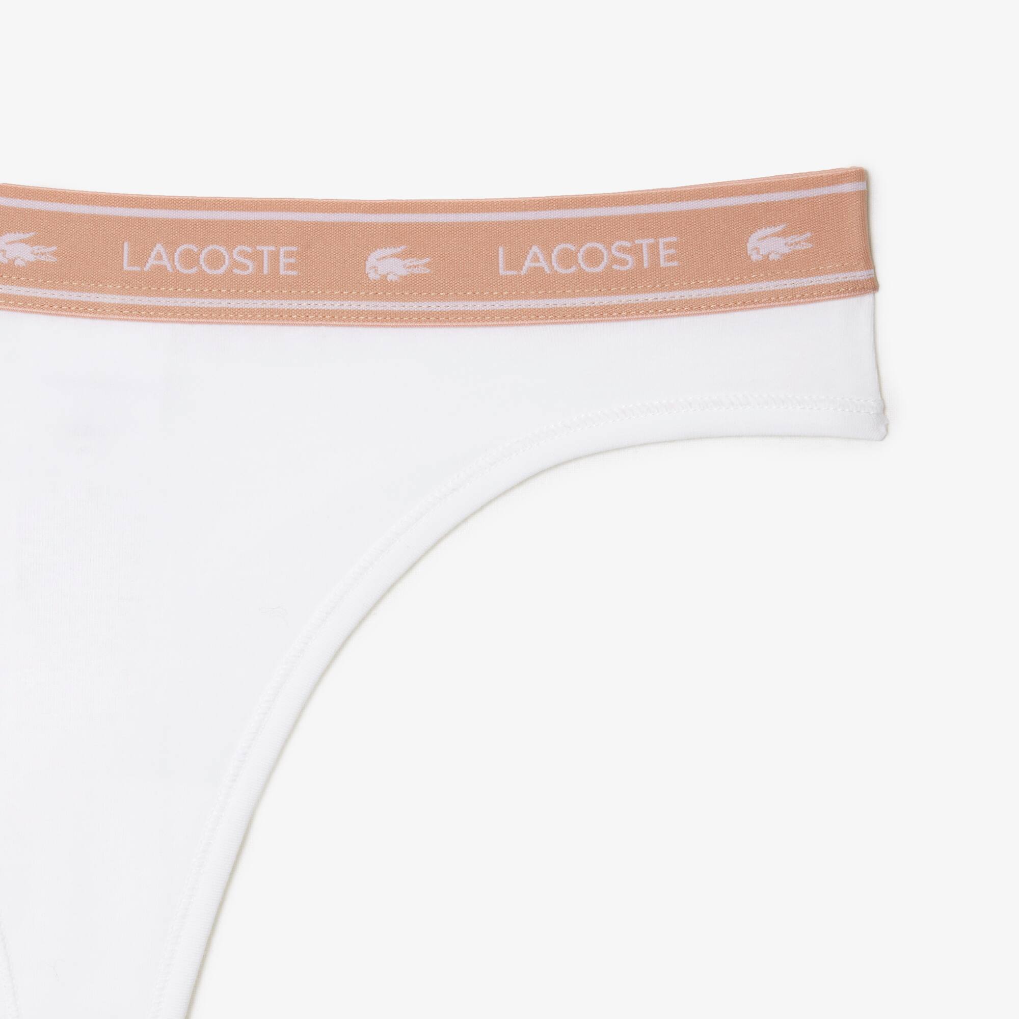 String mit Logo Slips & Unterhosen - Weiss - Lacoste - Damen