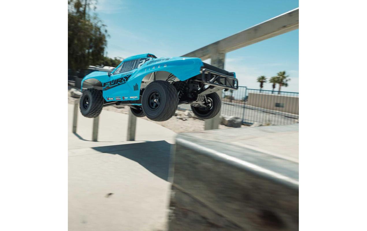 Short Course Truck Fury Mega 550 2WD, 1:10, RTR, Blau<br>Kurzstrecken-Truck mit bürstenlosem Hochleistungsgetriebe
