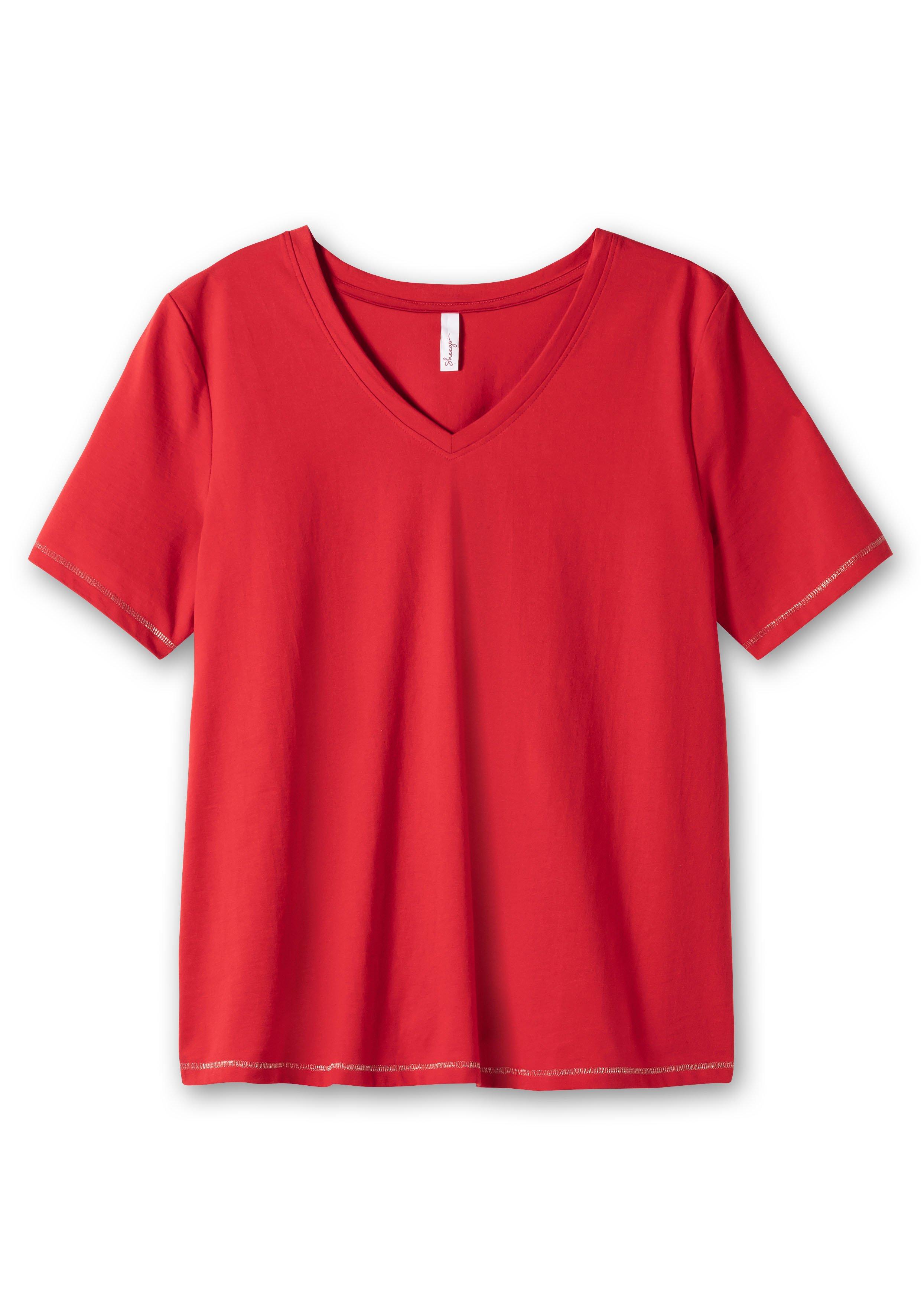 Shirt mit kleinem Glitzerdruck auf der Schulter