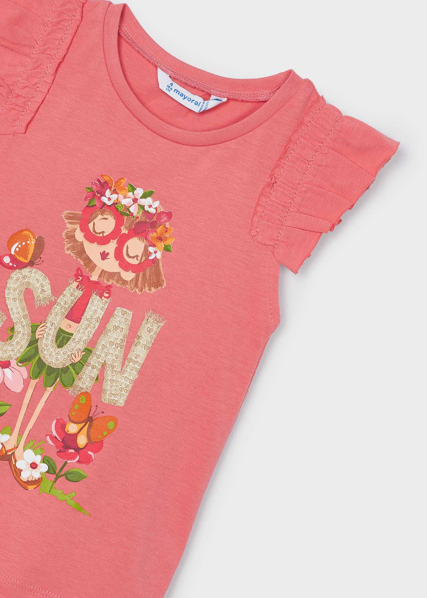 Camiseta estampada Better Cotton para meninas, cor off-white