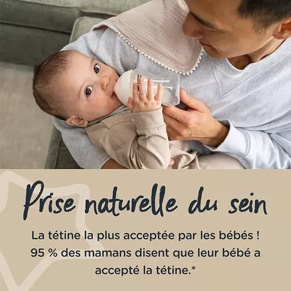 Mamadeira Tommee Tippee Closer To Nature para bebês a partir de 0 meses, pacote com 6 unidades de 260ml