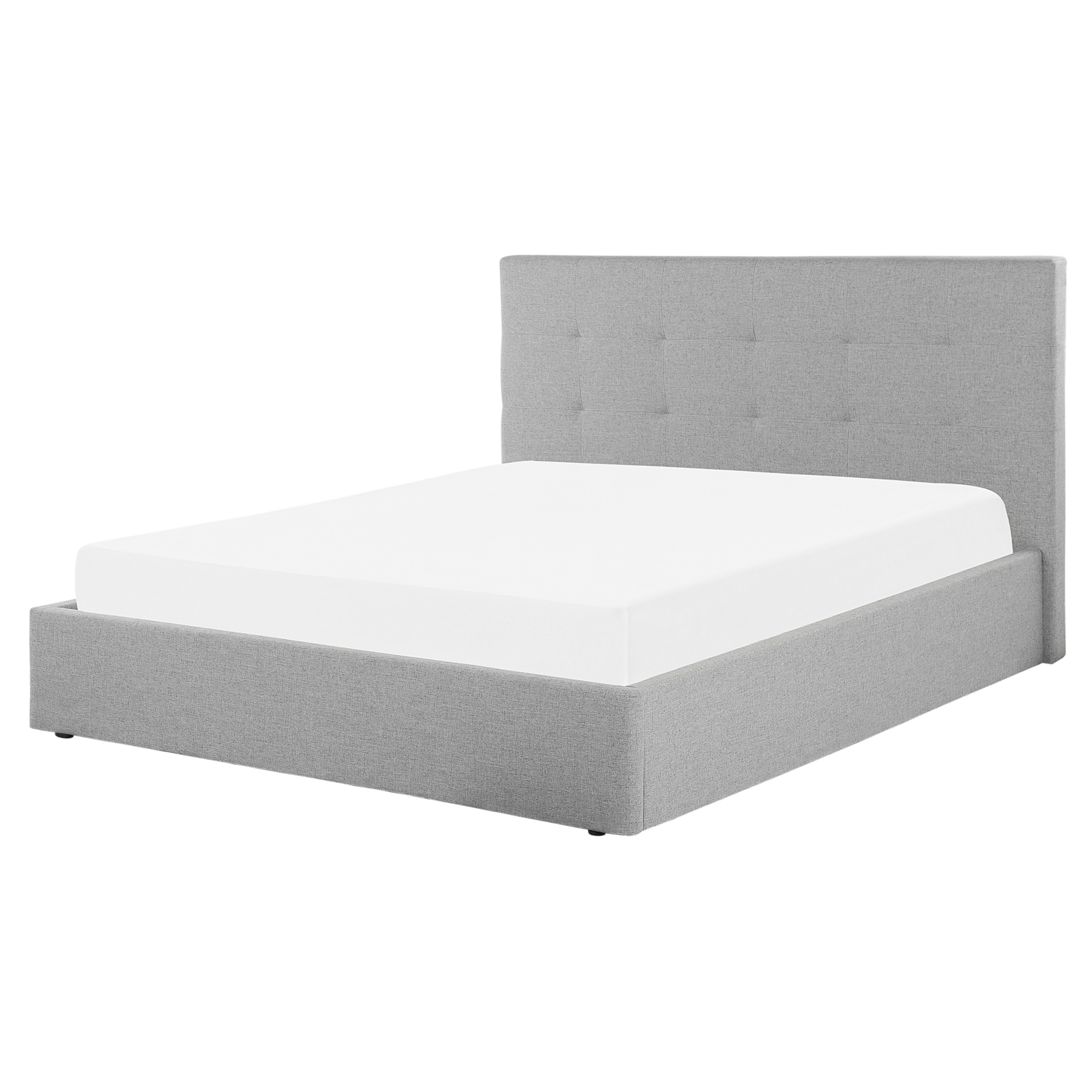 Beliani-LORIENT-Bed met opbergruimte-Lichtgrijs-140 x 200 cm-Polyester