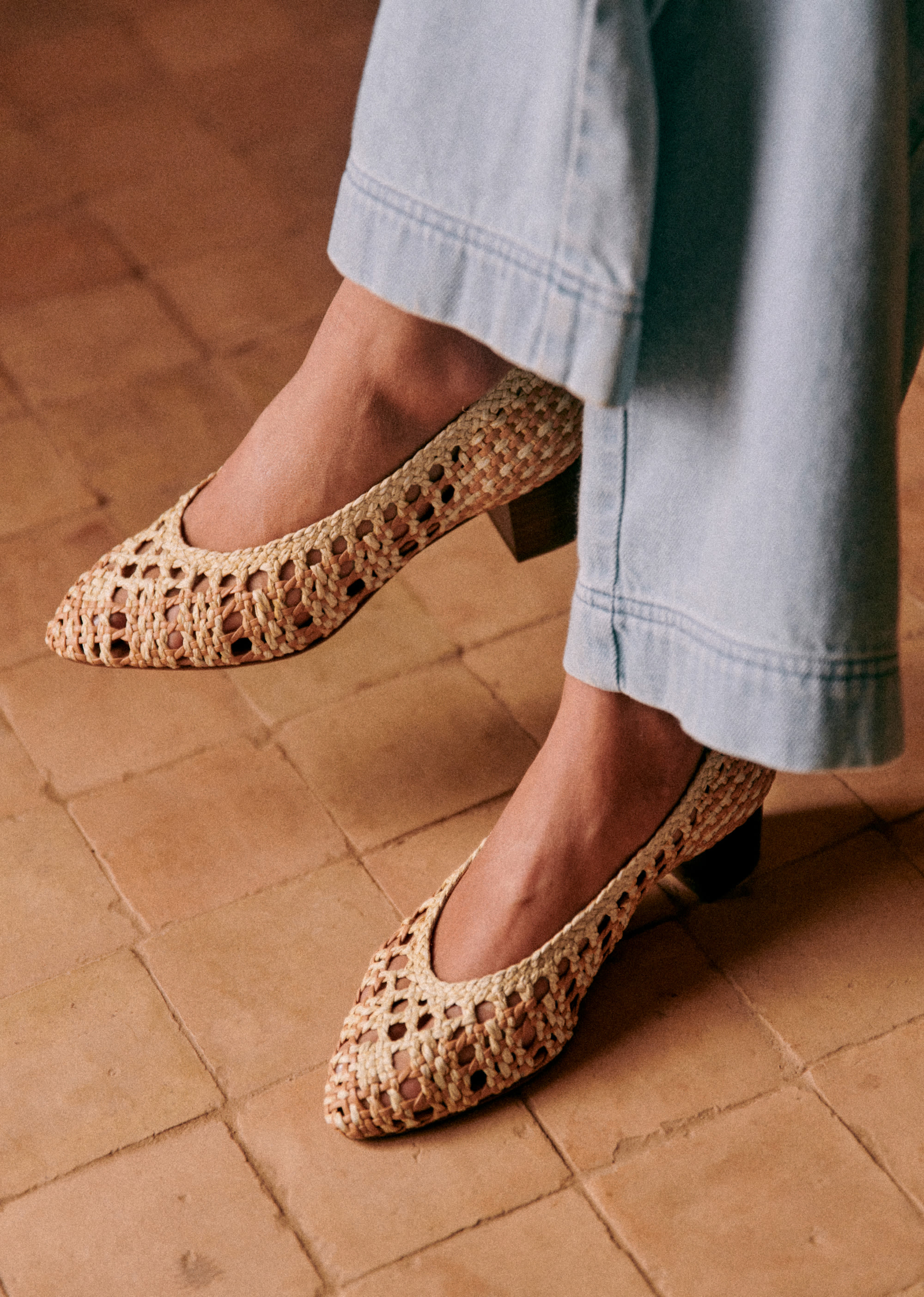 Escarpins Anya - Naturel tressé - SOULIERS/SOULIERS Babies 5906250