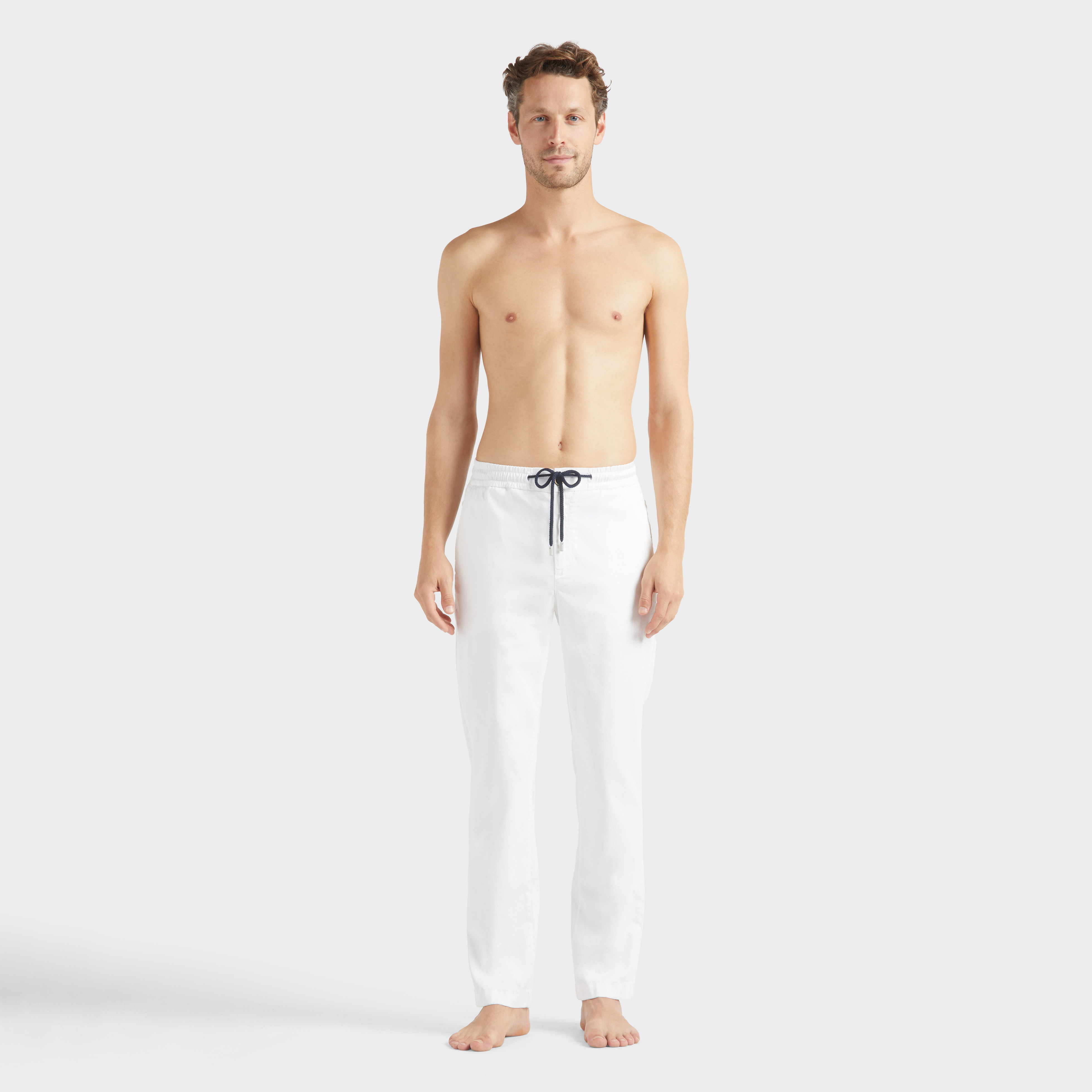 Pantalon taille élastique homme en Tencel Satin