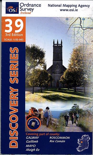 ORDNANCE SURVEY - 39 GALWAY MAYO ROSCOMMON IRLANDE 1 50 000