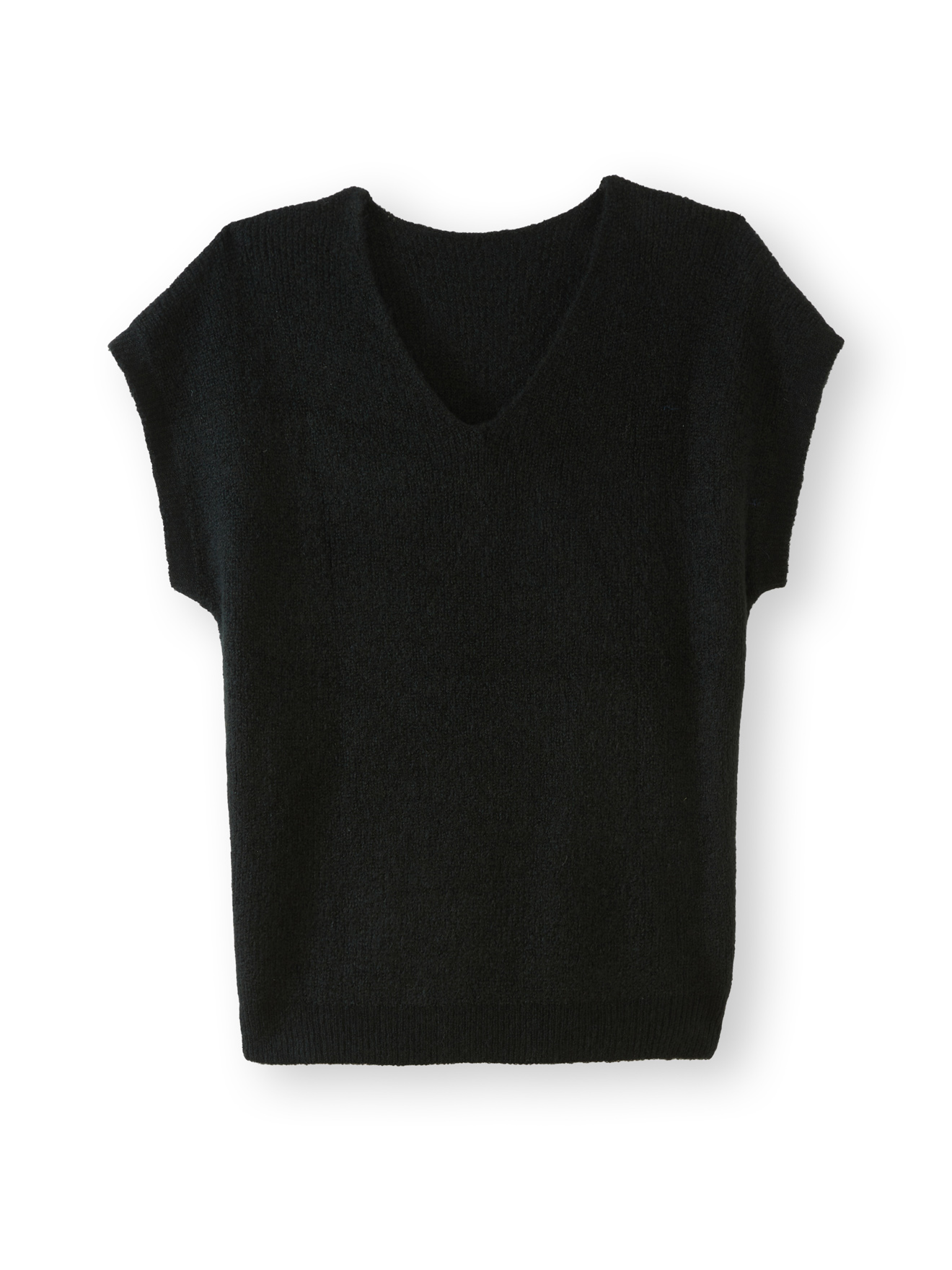 Pull sans manches avec laine et mohair