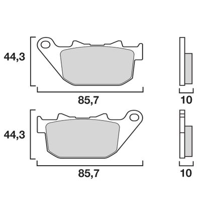 Plaquettes de freins Brembo Sinter Métal Fritté arrière