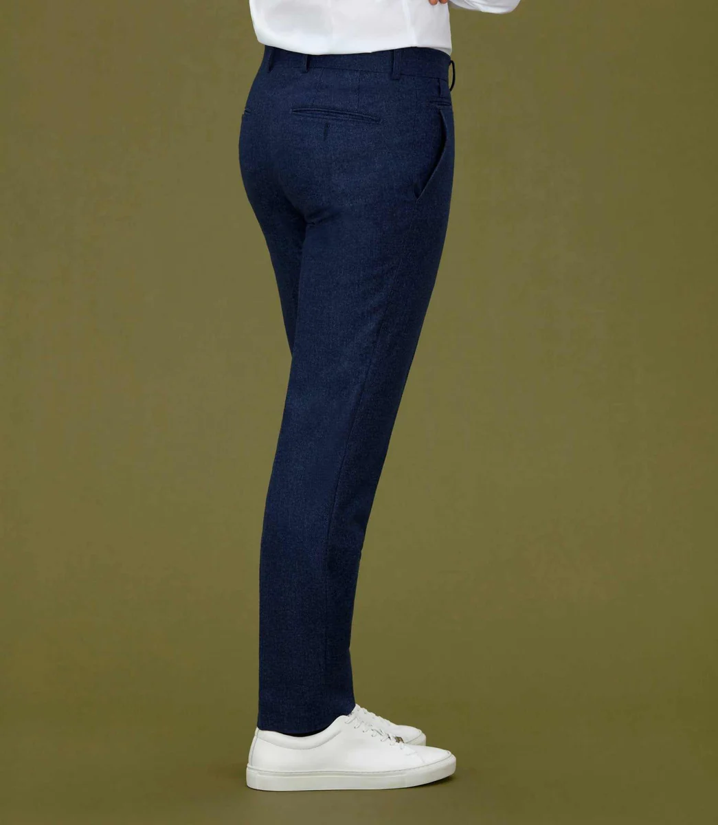Pantalon bleu en flanelle 