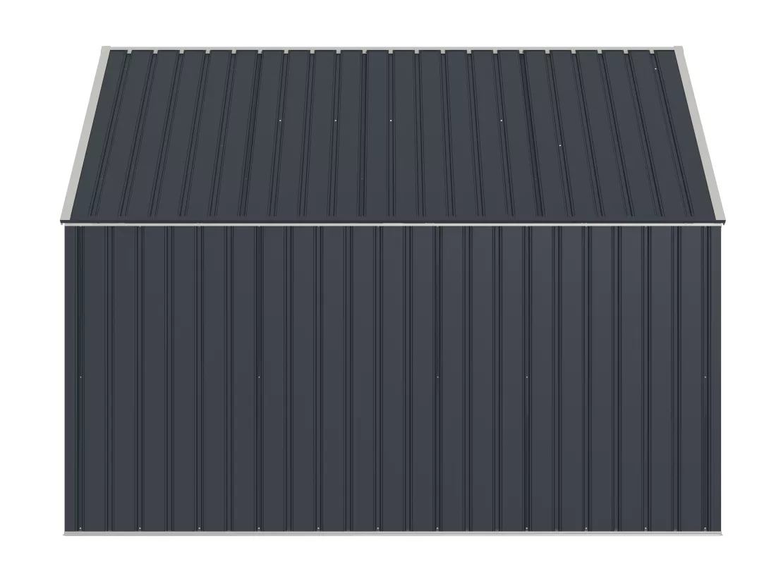 Abri pour poubelle triple en acier galvanisé gris anthracite - L237 x P101 x H131 cm - ILARIO