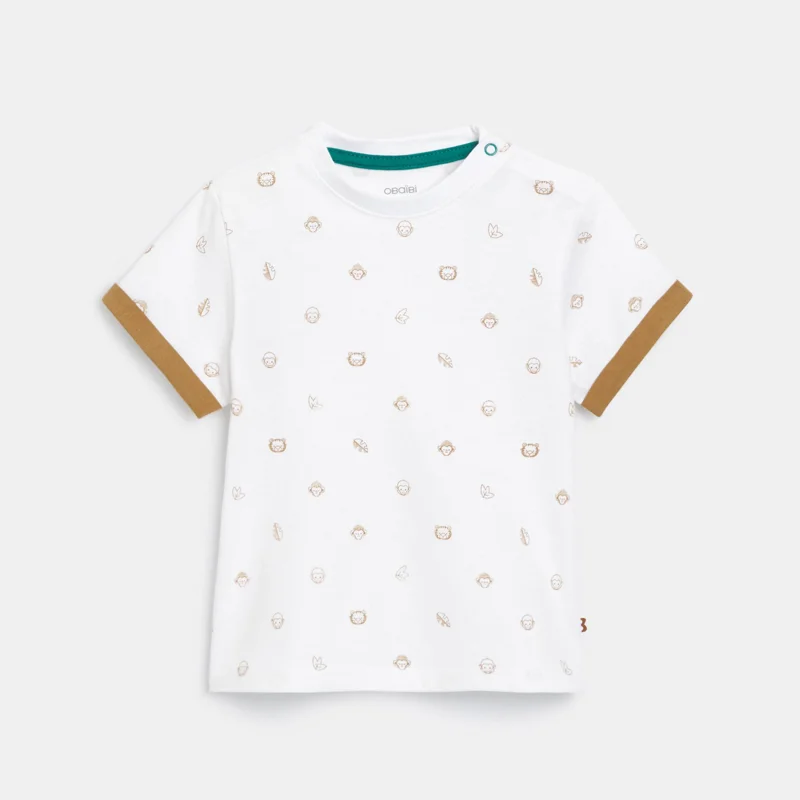 Salopette en toile et t-shirt vert bébé garçon Vert