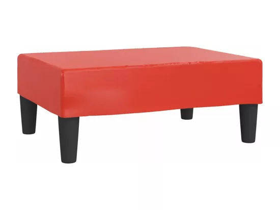 Repose-pied Rouge 78x56x32 cm Similicuir