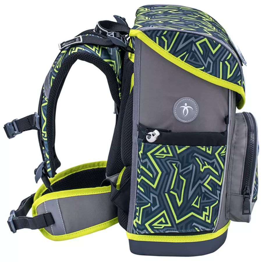 Belmil Schulranzen Premium Compact Plus Set 5-teilig Iguana