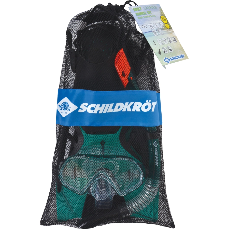SCHILDKRÖT® Schnorchel Set Cayman türkis - 3-teilig, Größe SM