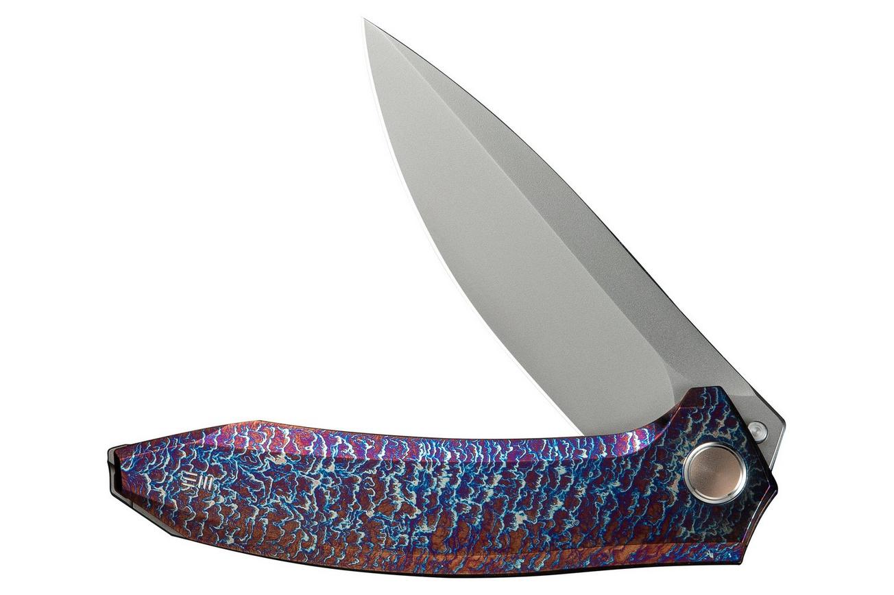 WE Knife Acuminal WE23070-4 Bead Blasted Vanax, Flamed Titanium, zakmes